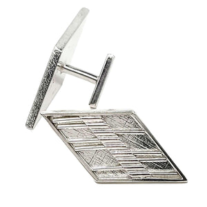 Cufflinks - Chevron in Bright Sterling Silver by Dana C. Fear