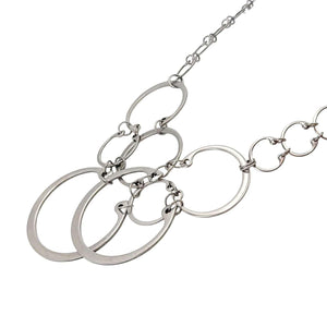 Necklace - Clustered Circles (Stainless Steel and Titanium) by Wraptillion