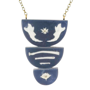 Necklace - Bone Trio (Gunmetal) by Fernworks