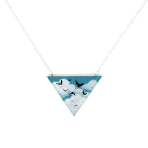 Necklace - Triangle Sky Painted by Fernworks