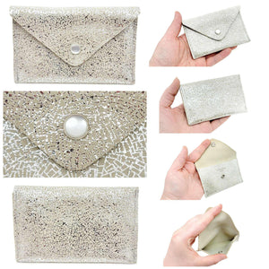 Wallet - Snap Card Case in Reclaimed Leather (Assorted Colors) by Crystalyn Kae