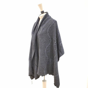 Wrap - Forest Fern in Charcoal Gray and Black by Liamolly