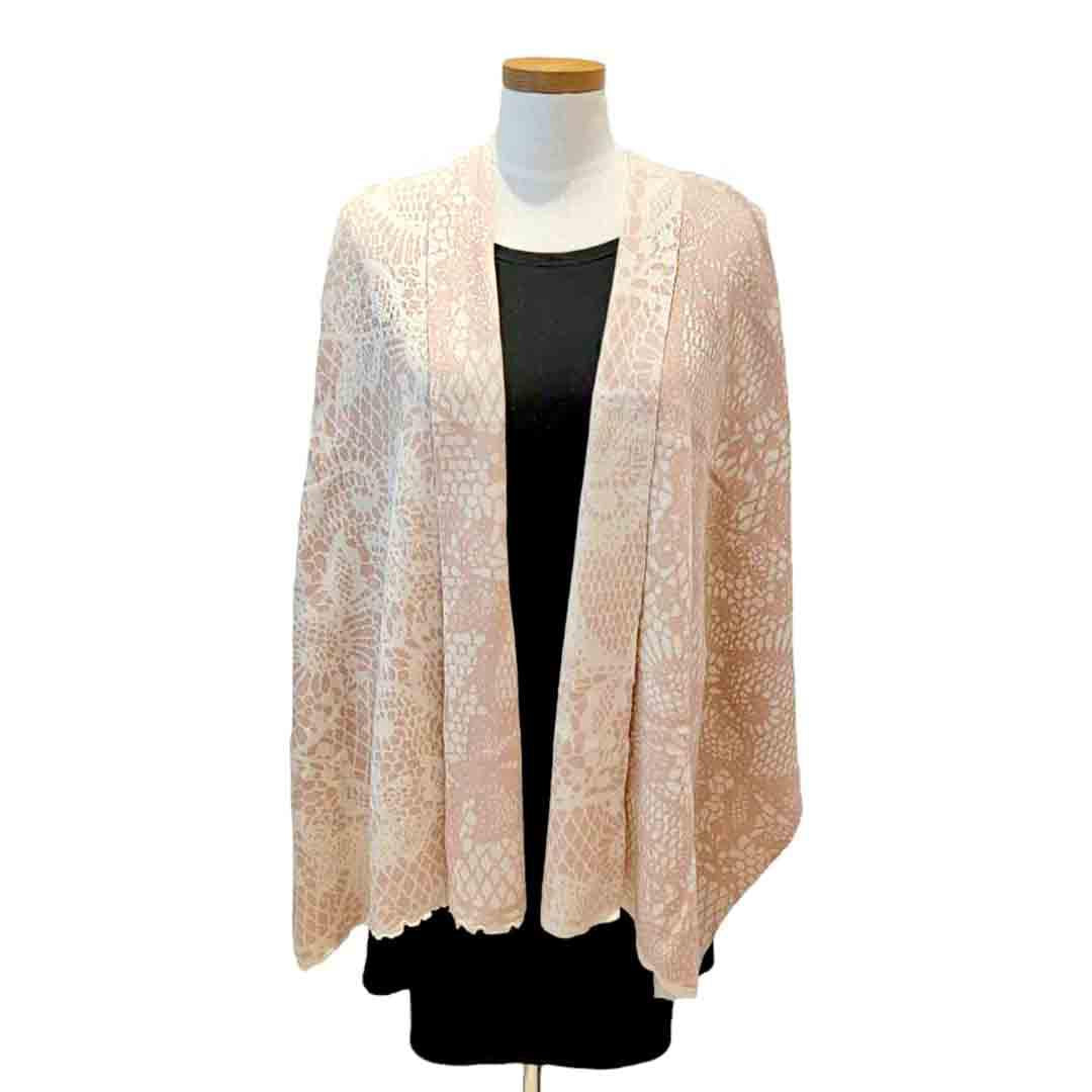 Wrap - Chantilly in Pelle Pink and Cream by Liamolly