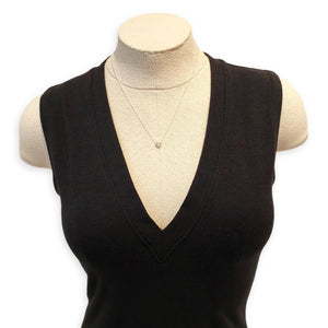 Necklace - Open-Eyed Tiny Skull in Sterling Silver by Michelle Chang