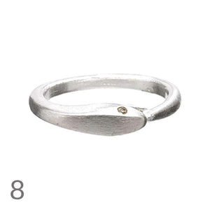 Ring - Diamond-Eyed Ouroboros Snake in Sterling Silver by Michelle Chang