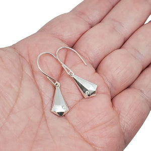 Earrings - Crystal Fragment Drops in Sterling Silver and Diamond by Corey Egan