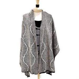 Wrap - Forest Fern in Black and Cream by Liamolly