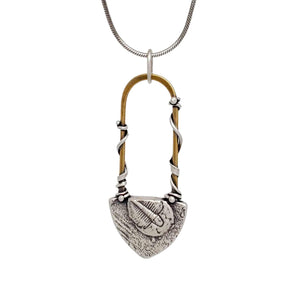 Necklace – Embedded Tectonic Pendant by Una Barrett