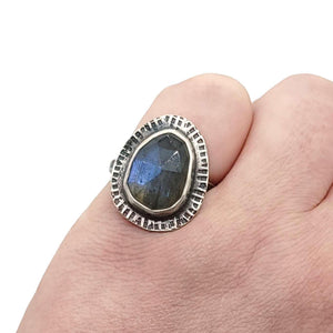 Ring - Size 7 - OOAK Labradorite Ring in Sterling Silver by Allison Kallaway