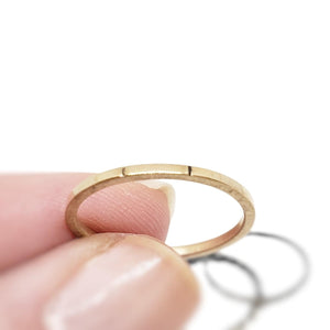 Ring - Size 5, 6.25, 7, 8 - Set of 3 Stacking Rings in 14k Yellow Gold and Sterling Silver by 314 Studio