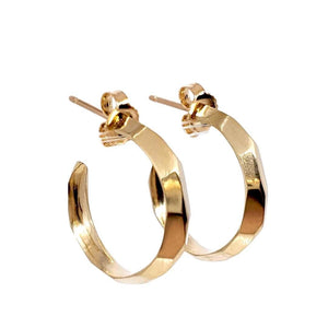 Earrings - Denali Hoops in 14k Yellow Gold by Corey Egan