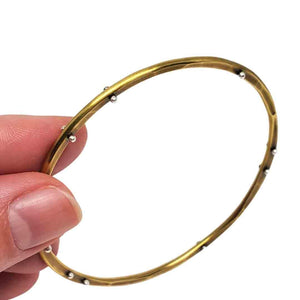 Bracelet – Heat Riveted Bangle in Brass by Una Barrett