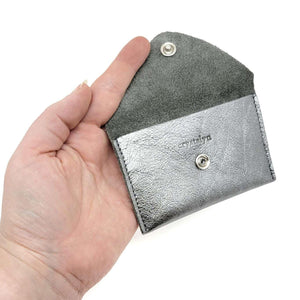 Wallet - Snap Card Case in Reclaimed Leather (Assorted Colors) by Crystalyn Kae