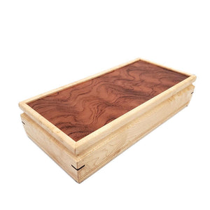 Jewelry Box - Medium Sentinel Box in Birdseye Maple and Bubinga by Mikutowski Woodworking