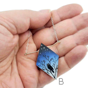 Necklace - Owl Painted by Fernworks