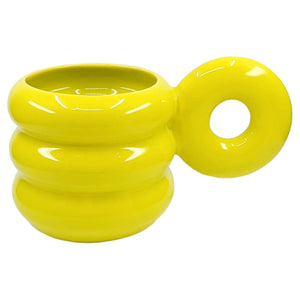 Mug - Acid Green Medium Chubby Donut Mug by MUD WITCH