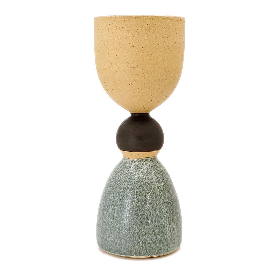 Cup - Cheerful Party Girl Goblet (Blue Asanoha) by Jennifer Fujimoto