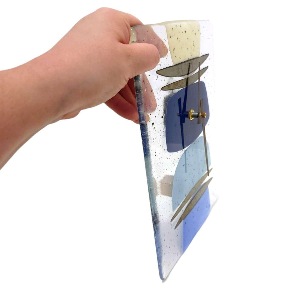 Wall Clock - Mirage (Fused Glass) by Danielle Styles Glass