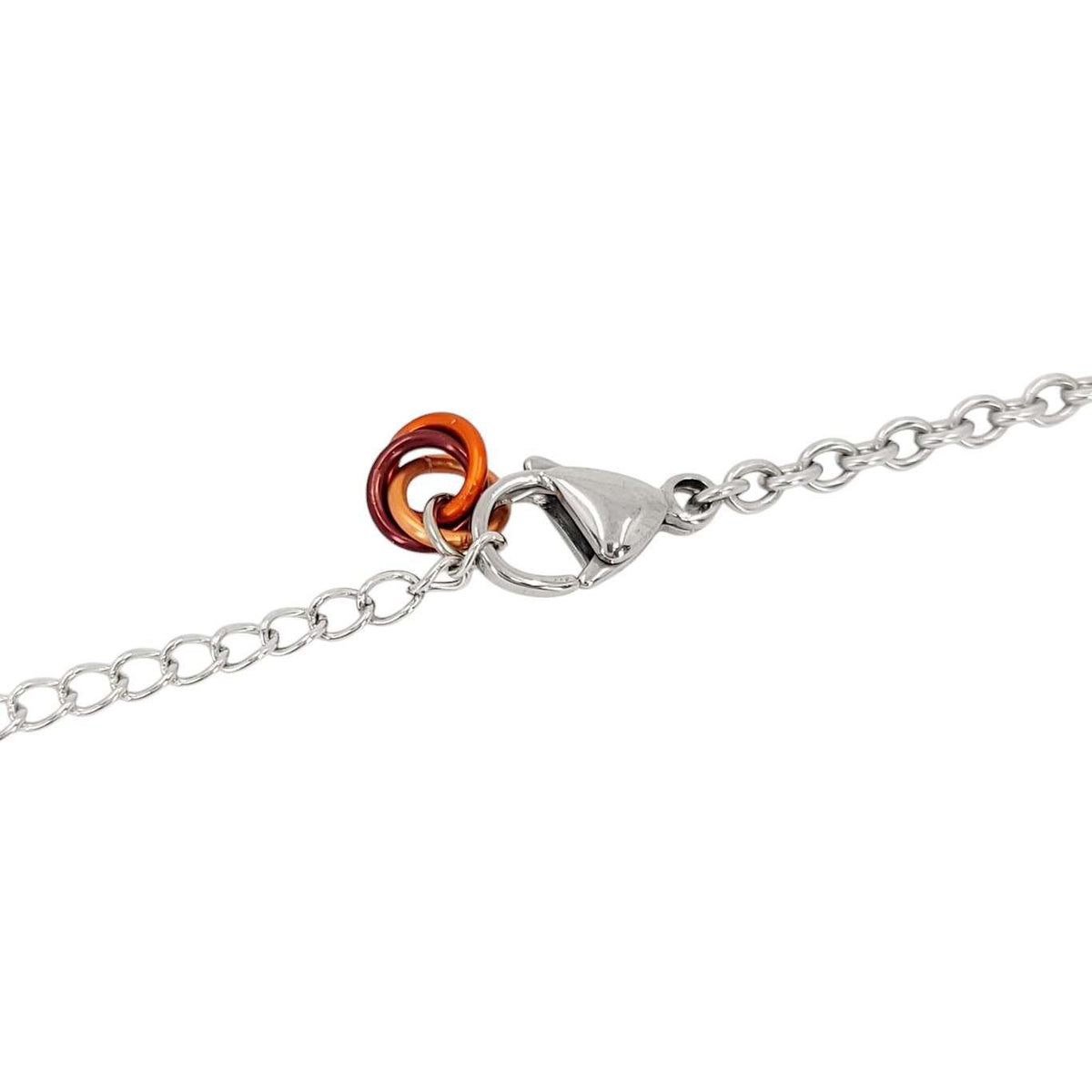 Necklace - Reversible V Feather Cascade (Autumn Leaves) by Rebeca Mojica