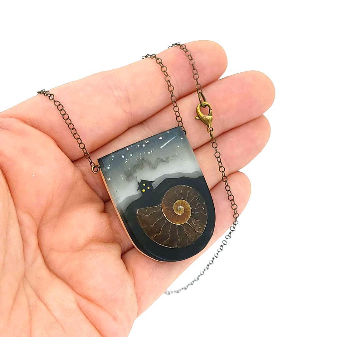 Necklace - Forgotten Seas Ammonite (House) by Fernworks