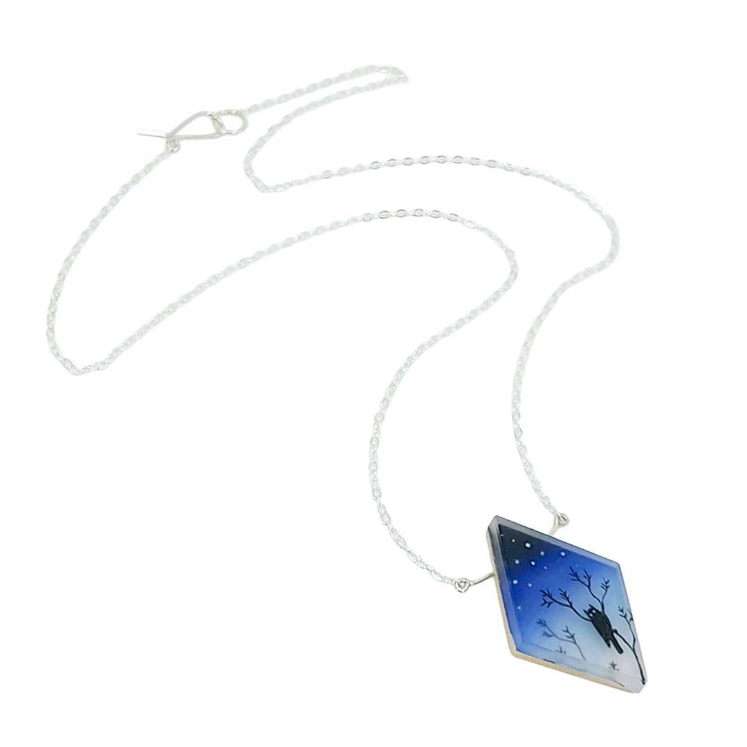 Necklace - Owl Painted by Fernworks