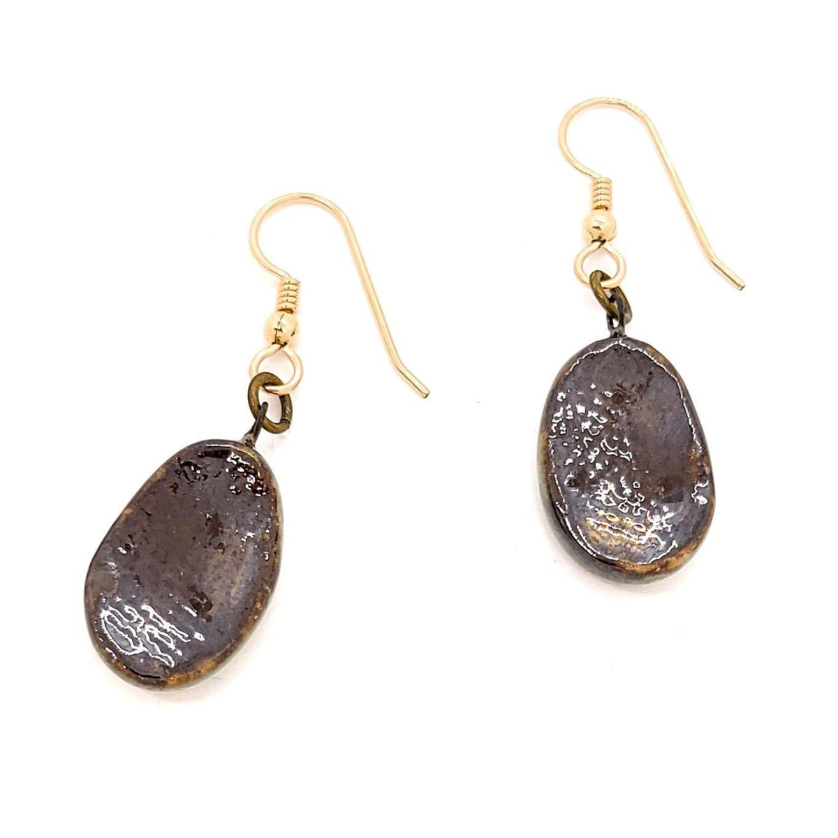 Earrings - Small Gem Drops in Earth by Dandy Jewelry