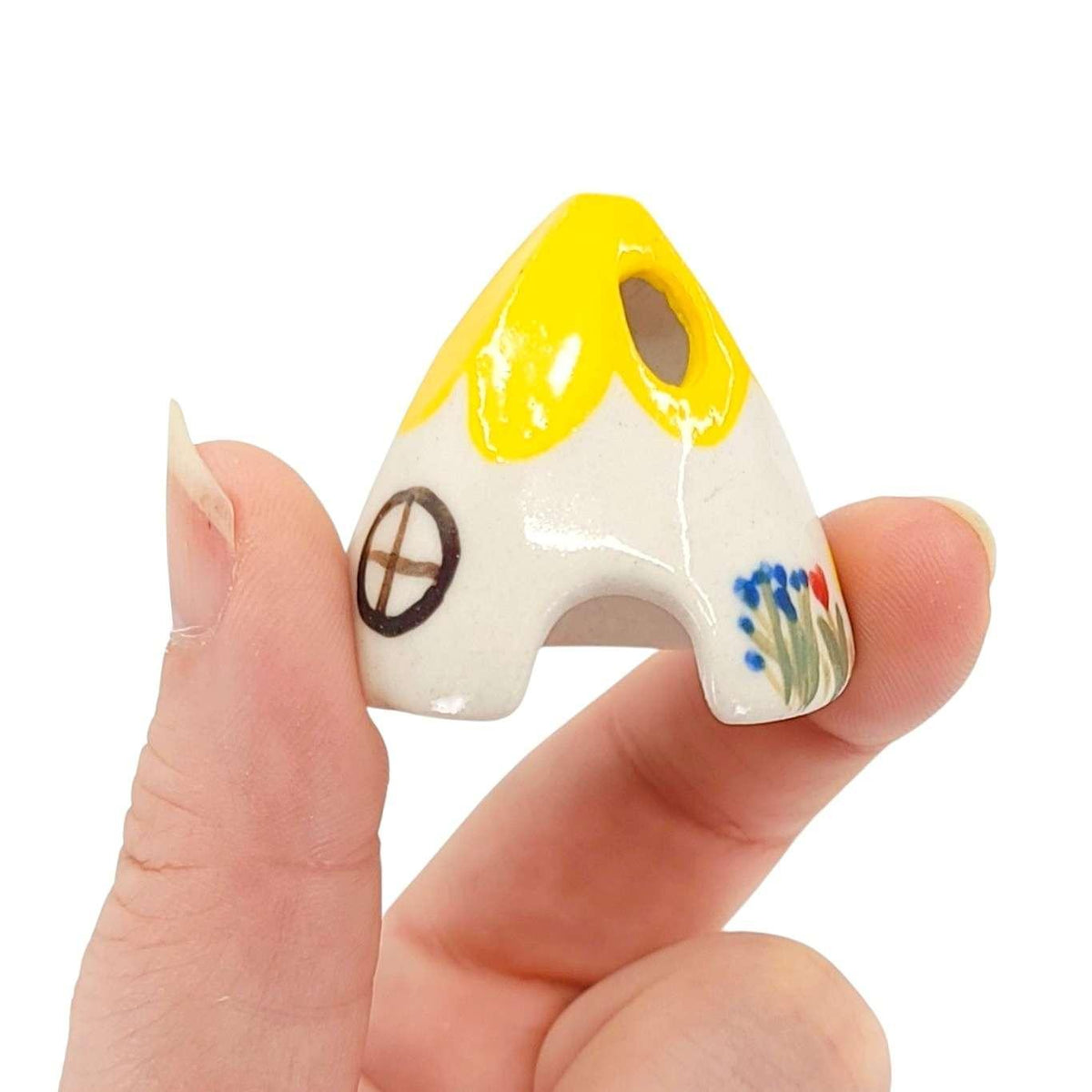 Figurine - Ceramic House (Yellow) by Spalted Home