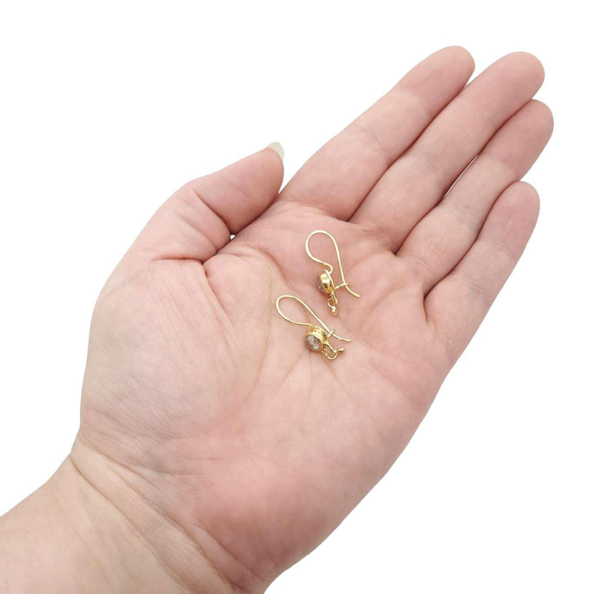 Earrings - Rose Cut Diamonds in 22k and 18k Yellow Gold by Allison Kallaway