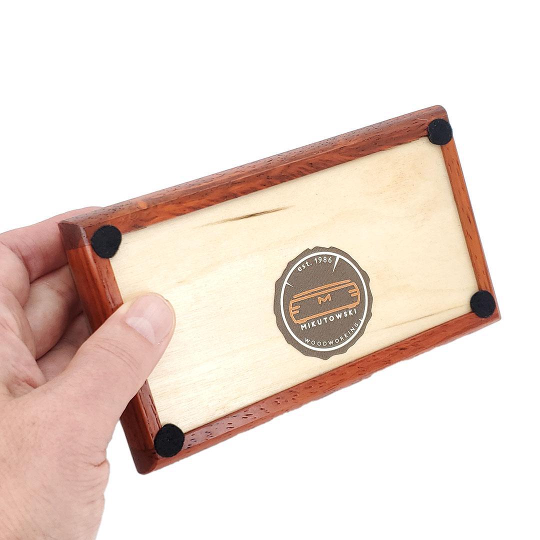 Jewelry Box - Mini Possibility Box (Curly Maple, Padauk) by Mikutowski Woodworking