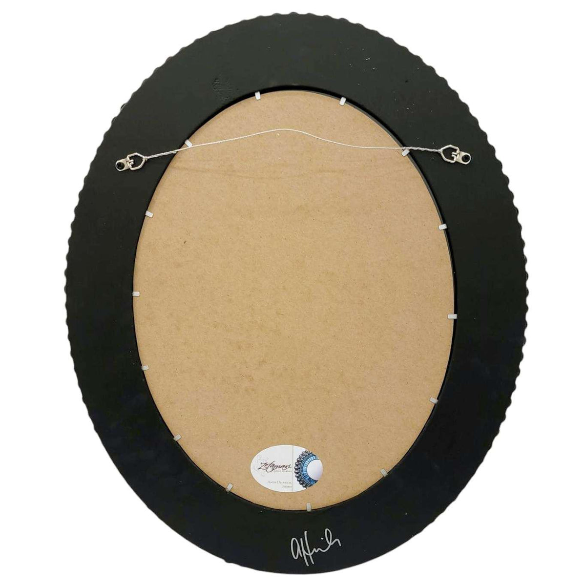 Mosaic Mirror - 18x22in Oval (Aegean Drop) by Zetamari Mosaic Artworks