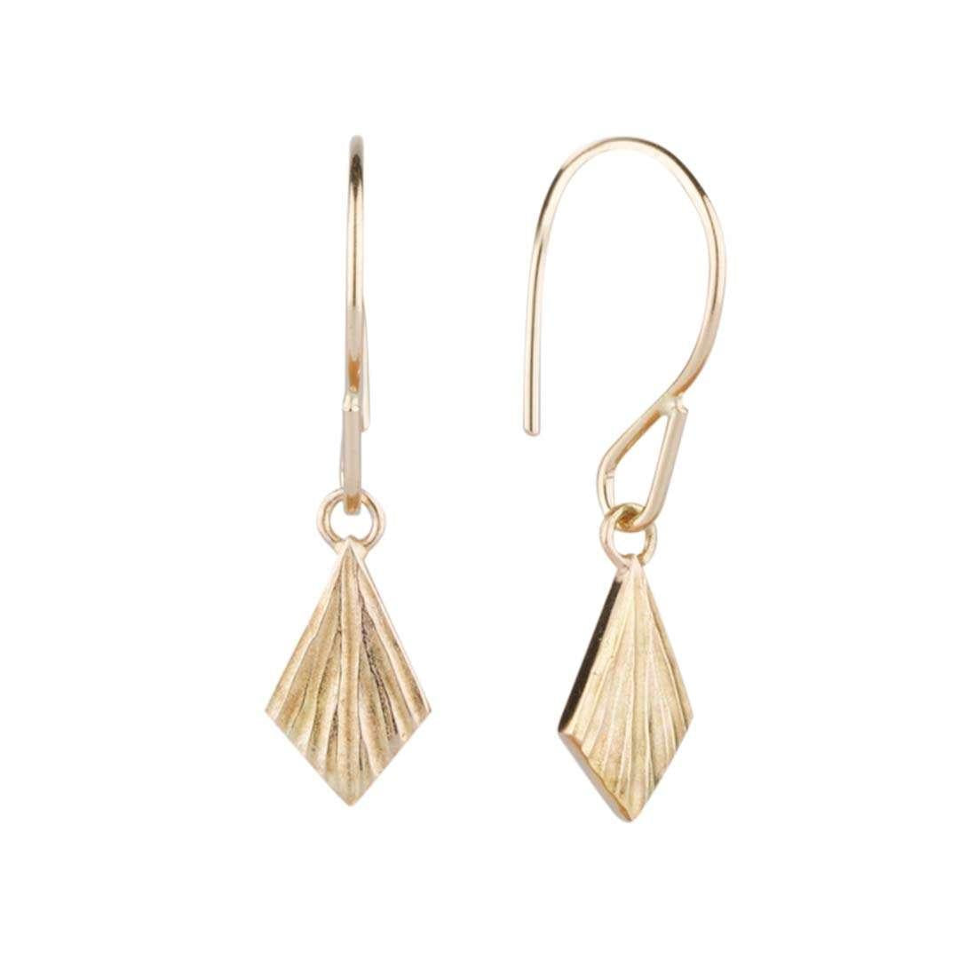 Earrings - Flame Drops (14k Yellow Gold) by Corey Egan