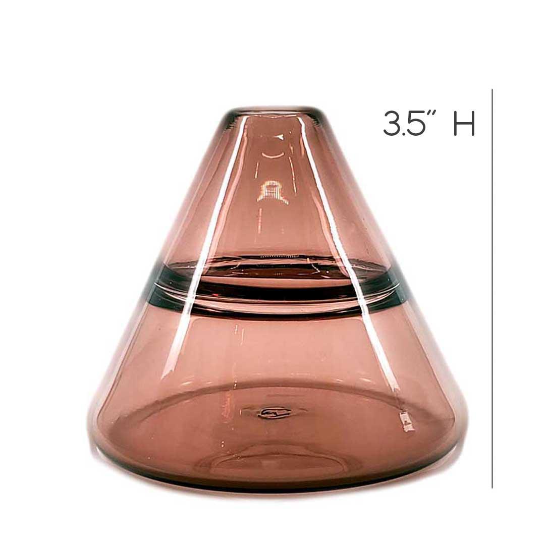 Bud Vase - Petite Cone in Aubergine Purple Glass by Dougherty Glassworks