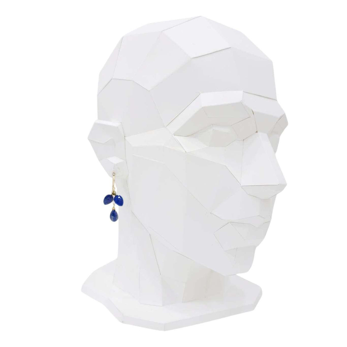 Earrings - Triple Drops (Lapis Lazuli, Pyrite) by Calliope Jewelry