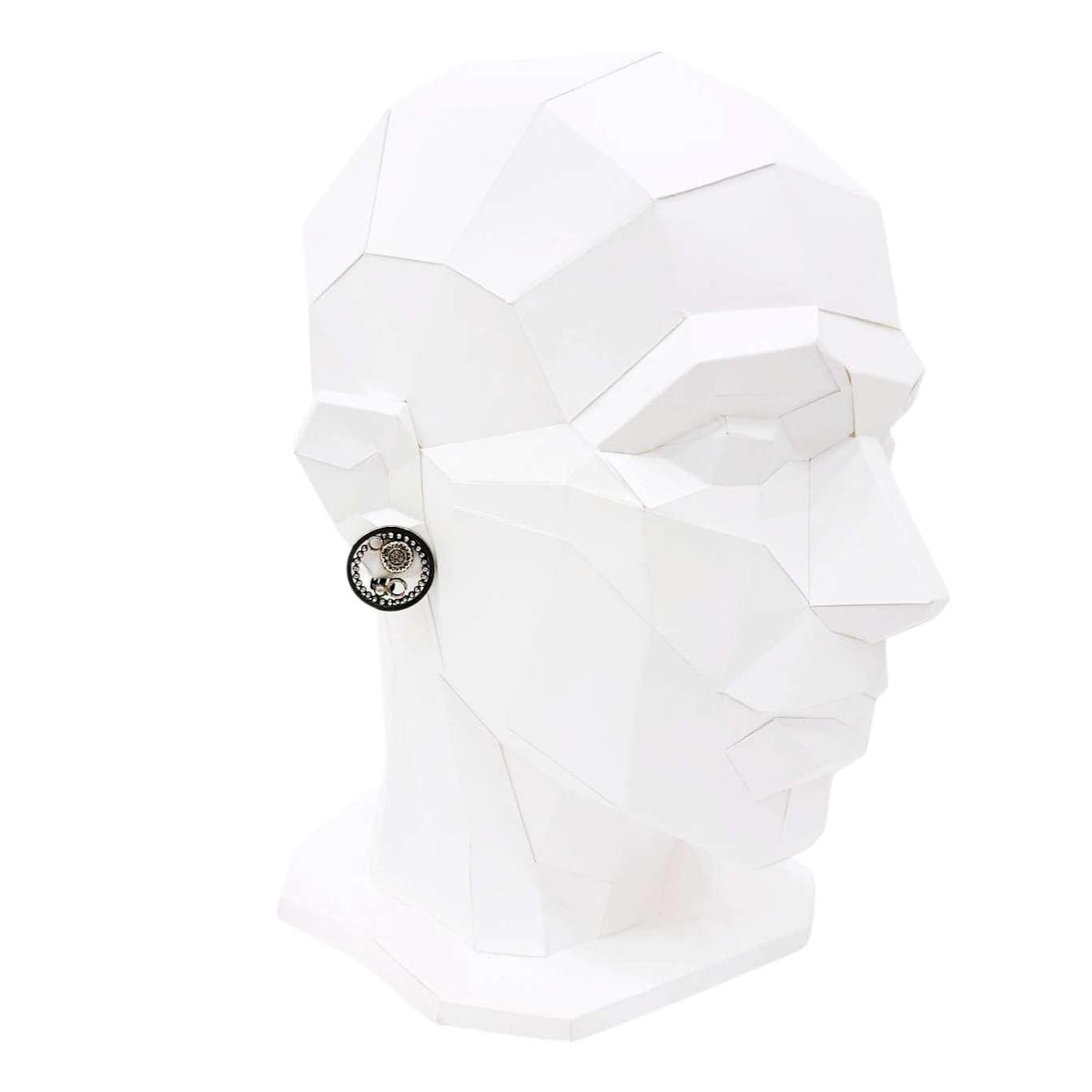 Earrings - Clip On - Pave Circles (Sterling Silver, Diamond) by 314 Studio