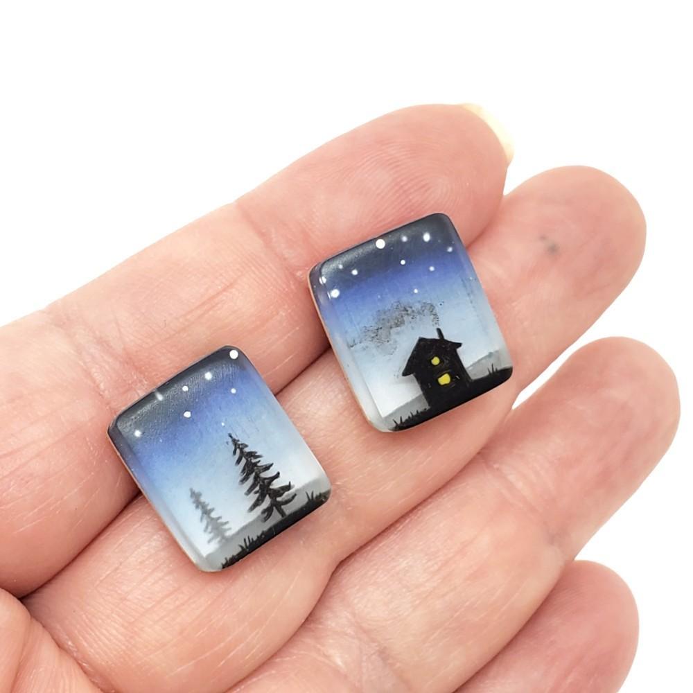 Earrings - Little House Studs by Fernworks