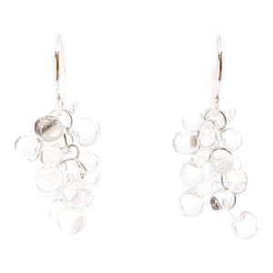 Earrings - Short Rosetti Glass Clusters in Clear by Krista Bermeo Studio