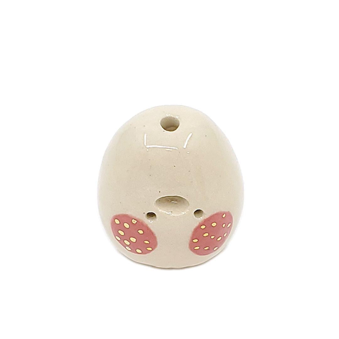 Figurine - Lucky Potato Bud Vase (Single Hole, Rose Cheeks) by The Pottery Parade