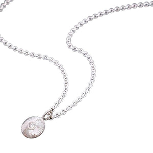 Necklace - Nimbus Single in Sterling Silver and Diamond by Corey Egan