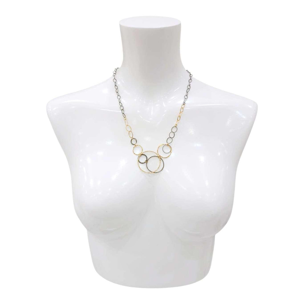 Necklace - Mixed Metal Circles by Calliope Jewelry