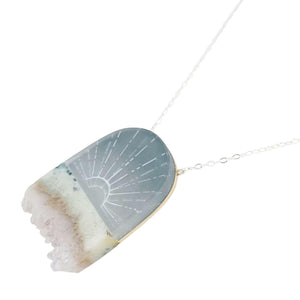 Necklace - Rays Crystal (Sterling Silver) by Fernworks