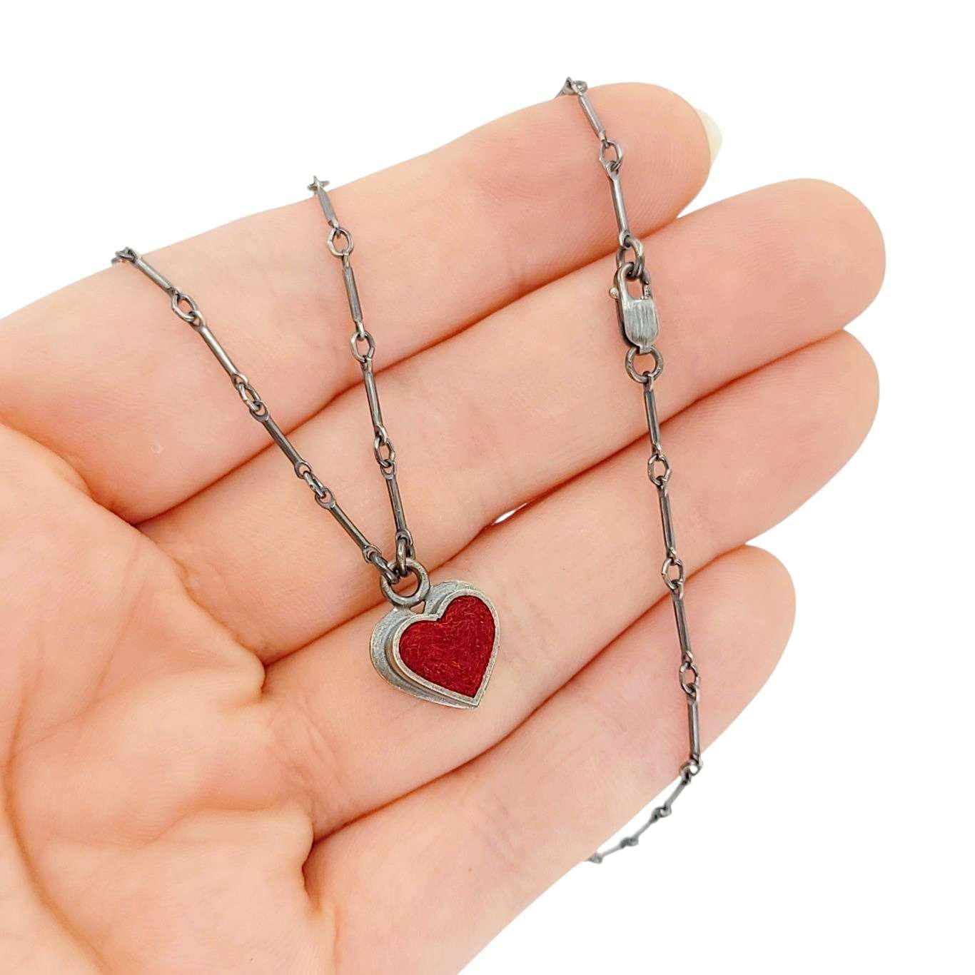 Necklace - Heart (Cranberry Red) by Michele A. Friedman