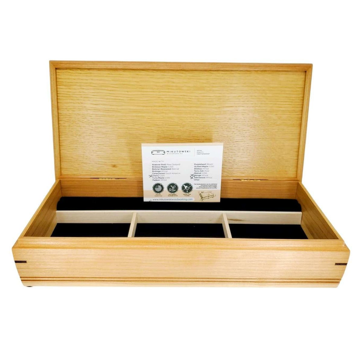 Jewelry Box - Medium - Sentinel (Cherry, Wenge, Zebrawood) by Mikutowski Woodworking