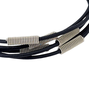 Bracelet - Arpeggio Leather (Black) by High Strung Studios