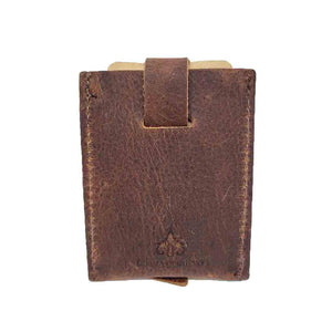 Wallet - Mahogany - Key Pop-Up Leather Wallet by Divina Denuevo