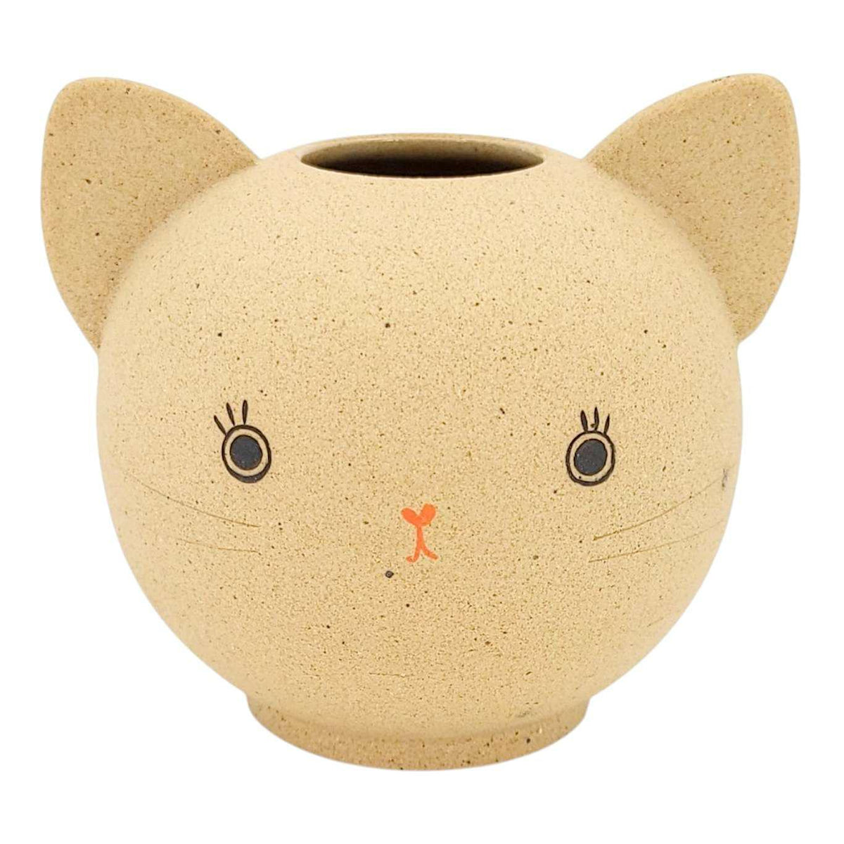 Vase - Bright Eyes Kitty Cat by Jennifer Fujimoto