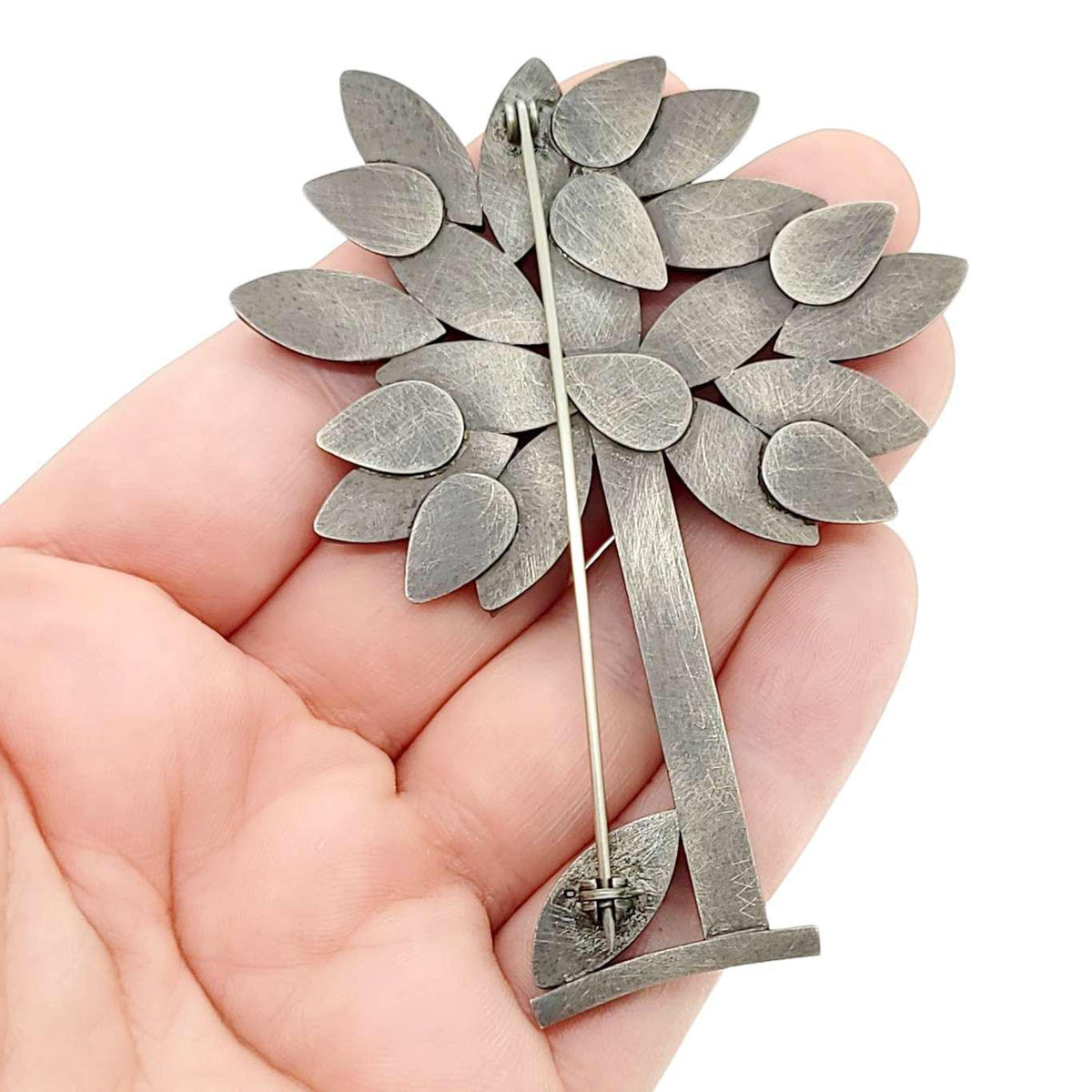 Brooch Pin - Autumn Perfect Tree in Hot Earth by Michele A. Friedman