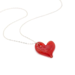 Necklace - Hole in My Heart in Red by Krista Bermeo Studio