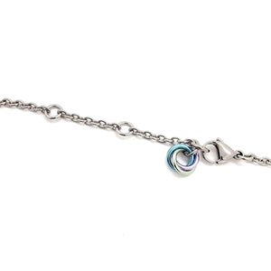 Necklace - Reversible V Feather Cascade (Cosmic Unicorn) by Rebeca Mojica