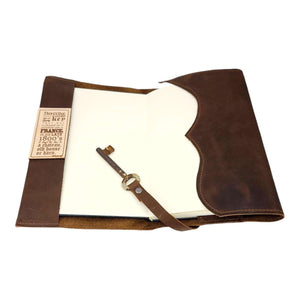 Journal - Large Nottinghill in Chocolate Brown Leather by Divina Denuevo