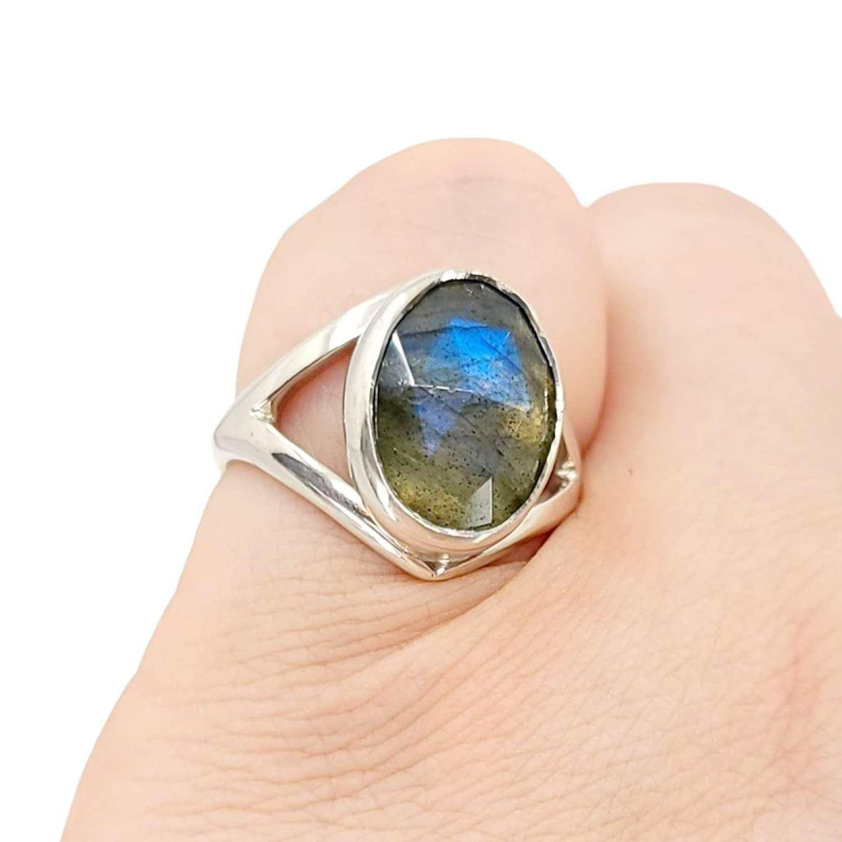 Ring - Size 7 - Cleo (Labradorite, Sterling Silver) by Corey Egan
